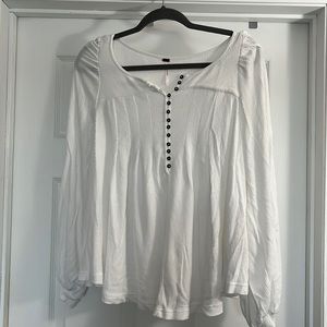 Free People White Flowy Top